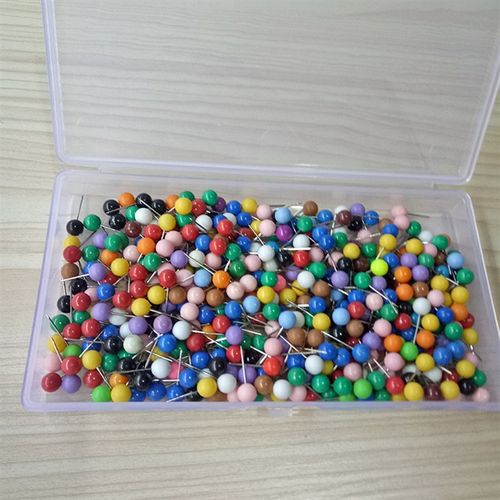 6mm彩色圆球形钉400枚混装鱼线定位针珍珠针大头针服装内牙固定针