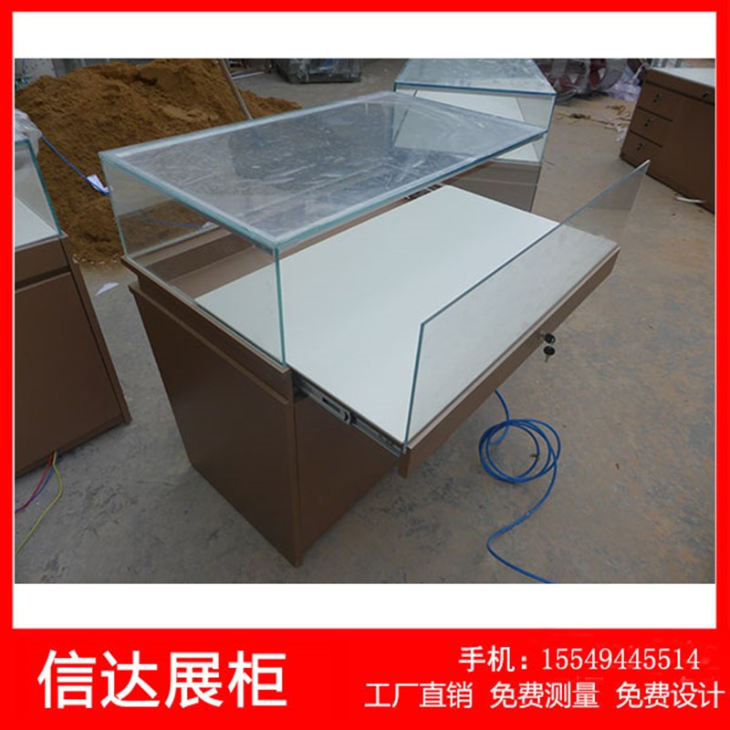 木质金银首饰珠宝展示柜透明玻璃首饰展柜精品展柜陈列柜产品展柜