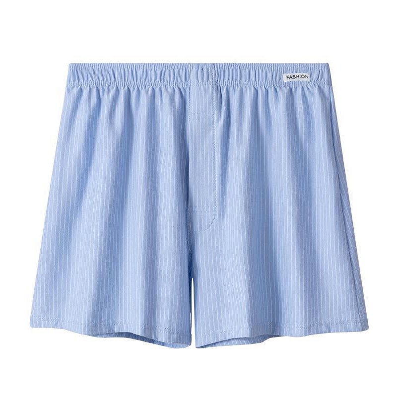 阿罗裤内裤男纯棉居家短裤条纹简约舒适透气男士内裤宽松大码平角