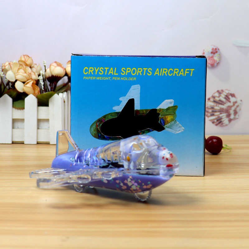 飞机入油流沙摆件创意家居装饰品客厅酒柜电视柜办公室桌面工艺品
