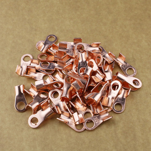 铜接头线耳 铜鼻子 铜接线端子 国标A级厚款 开口鼻OT 50只装 60A