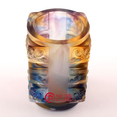 艺源琉璃节节高笔筒摆件工艺品创意家居饰品教师老师升迁生日礼物