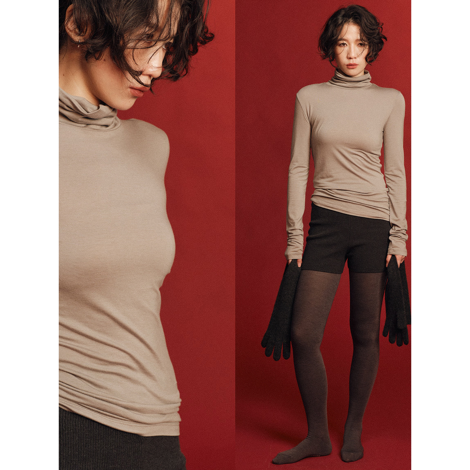 塑针织18InHug/柔润打底T恤