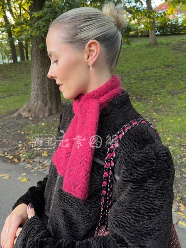 [英文]Milotté scarf图解 女士围巾围脖编织图解教程