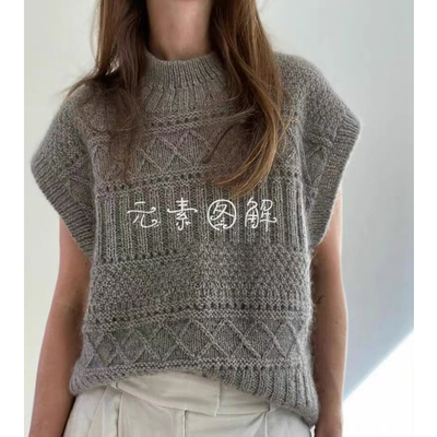 英格丽背心图解编织教程