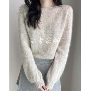 995氤氲套衫图解 女士后背系带套头毛衣编织教程中文字版