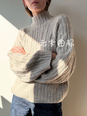 溯流套衫图解upstream 男女同款毛衣图解编织教程 中文字图解教程