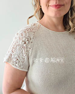 [英文]Rococo raglan tee图解 女士短袖tee毛衣编织图解教程