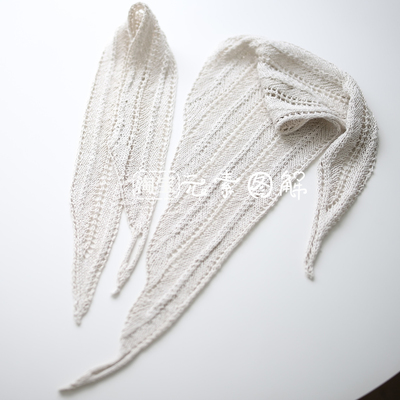 羽毛围巾图解 大小2尺码围巾编织图解教程带针法视频Plume Scarf