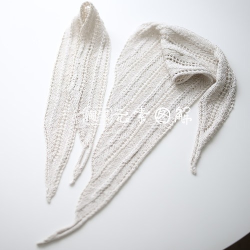羽毛围巾图解 大小2尺码围巾编织图解教程带针法视频Plume Scarf