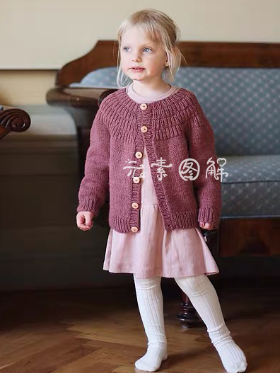 安可儿儿童开衫图解阿no手编图解