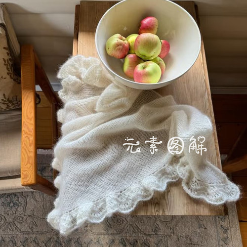 贝蒂披肩图解编织教程