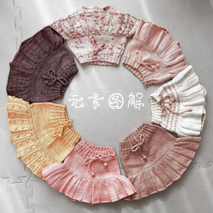 褶皱裙裤 儿童0-2岁花边裤裙短裤 毛衣图解编织教程中文字版