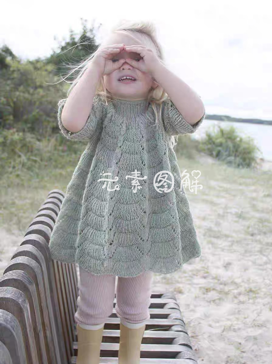 贝薇连衣裙图解0-5岁 贝壳花儿童连衣裙图解编织教程文字图解教程