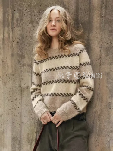 [英文]Astrid Sweater图解sandnes garn提花套衫毛衣编织图解教程
