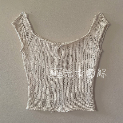 [英文]June bug top图解 女士夏季背心毛衣编织图解教程文字