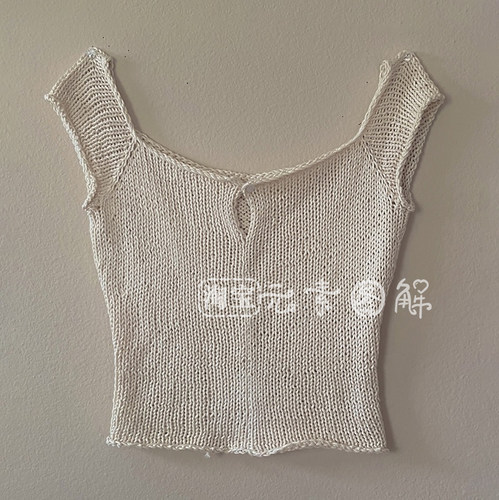 [英文]June bug top图解 女士夏季背心毛衣编织图解教程文字