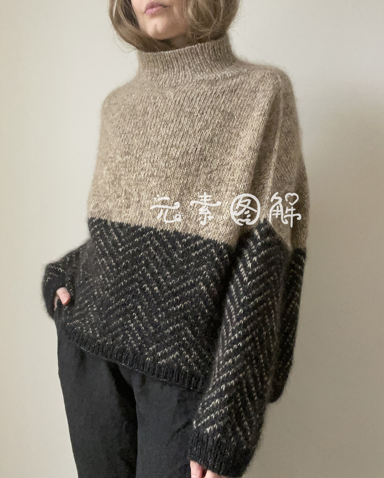 娇儿套衫图解提花阿no手编图解