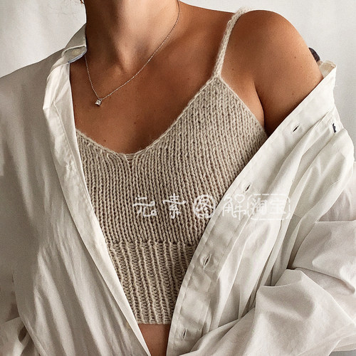 [英文]Caidree Top图解  女士文胸吊带背心毛衣编织图解教程