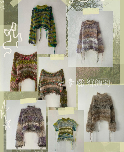 [英文] The Sweater Guide图解女士蕾丝套衫毛衣编织图解教程