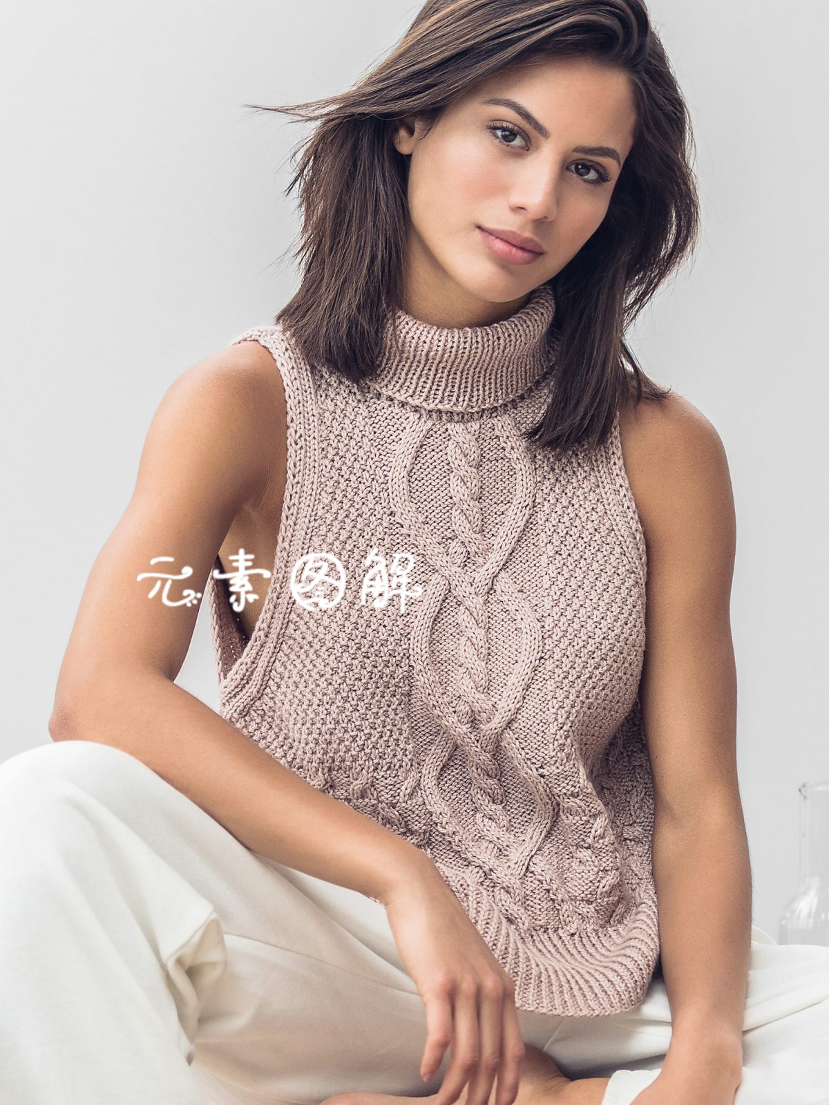 阿黛尔背心图解织毛衣教程