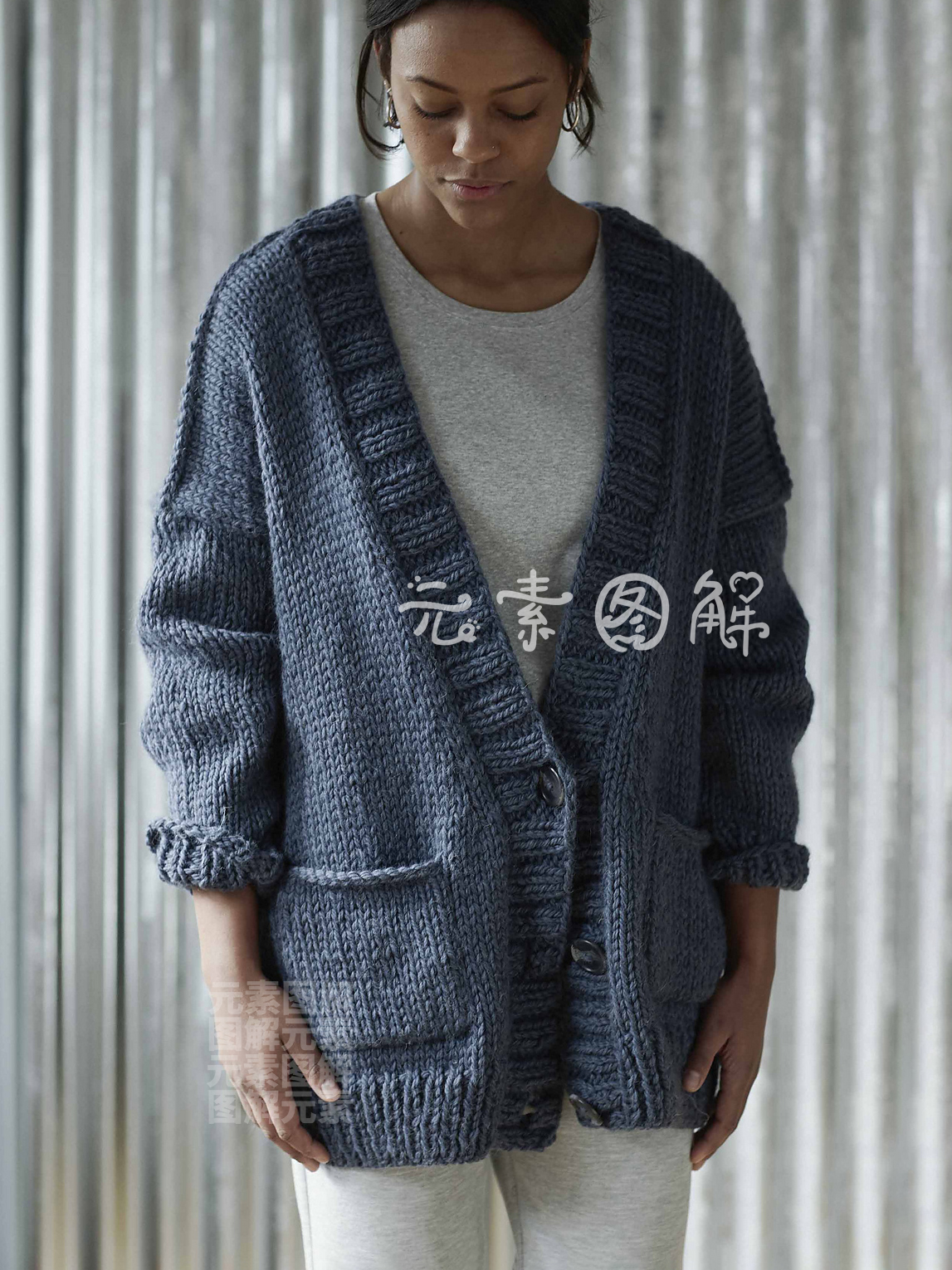 五点钟开衫图解阿no手编图解