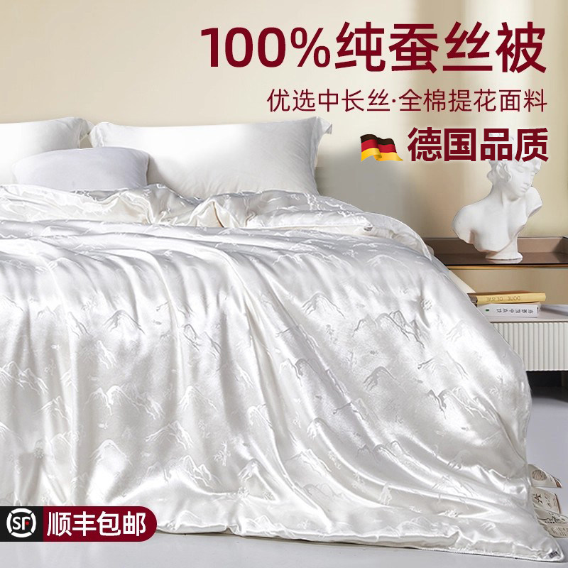 德国蚕丝被天然抑菌防螨母婴级蚕丝被子被芯贴身保暖子母被二合一,床上用品,棉花被,淘宝优惠券,粉丝福利购,淘宝优惠卷