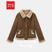 爱依服 小个子 皮衣外套女2025新款 IEF 爆款 洋气学院风仿皮上衣