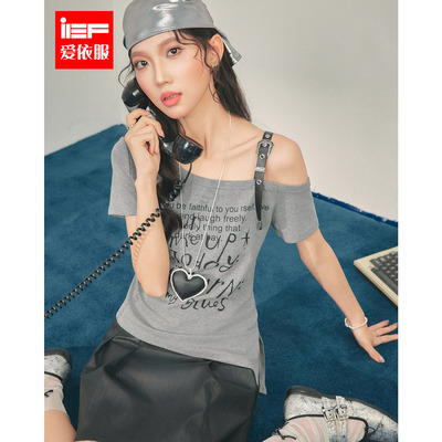 IEF/爱依服2025夏季新款美式潮酷街头辣妹气质设计感百搭上衣