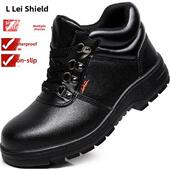 头 防刺穿钢鞋 采购产品高帮防水防摔钢板男女皮鞋 劳动保护工作