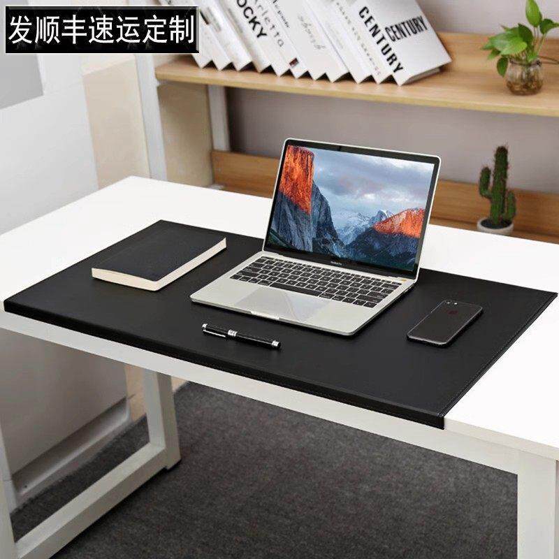 扣挂折边电脑办公写字桌面垫商务书写桌垫护肘皮革滑鼠垫硬面 面