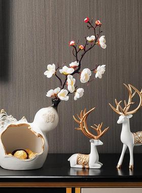 进门玄关放钥匙收纳摆件鞋柜创意新中式客厅入户玄关葫芦装饰品