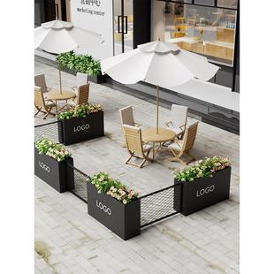 定制户外花箱隔断花坛庭院铁艺商业街咖啡店围栏餐厅奶茶店围挡