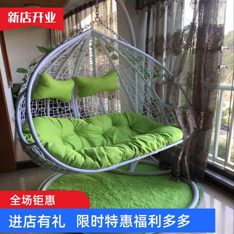 粗藤双人吊篮室内吊椅休闲摇椅仿藤吊椅户外秋千藤椅阳台摇篮椅子