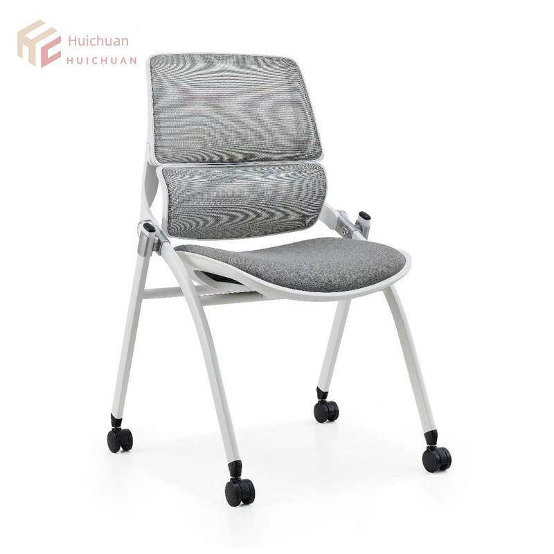 折叠培训椅带桌板会议椅桌椅一体新闻椅学校会议室开会椅记录椅
