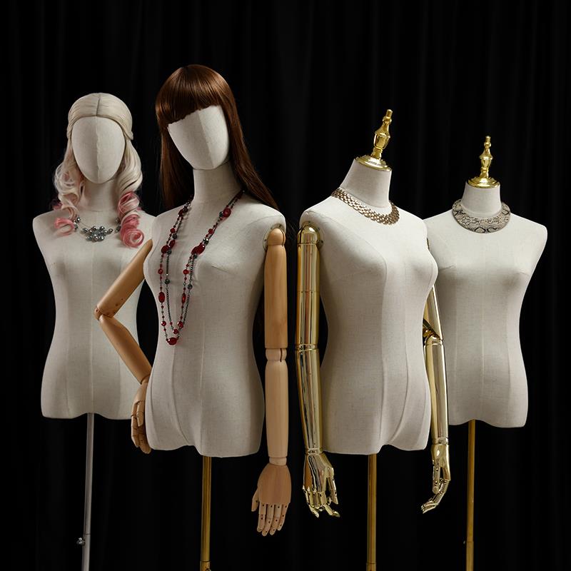 服装店模特展示架女装内衣婚纱半全身假人偶人体模型橱窗陈列道具