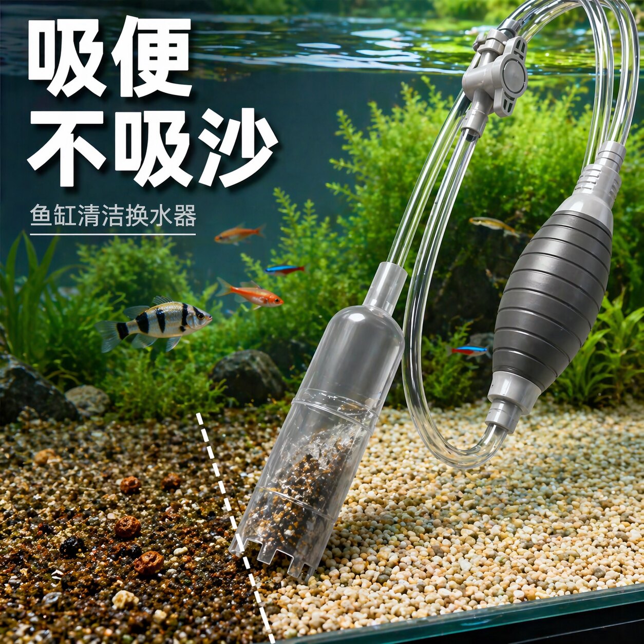 德国鱼缸自动虹吸换水吸便器
