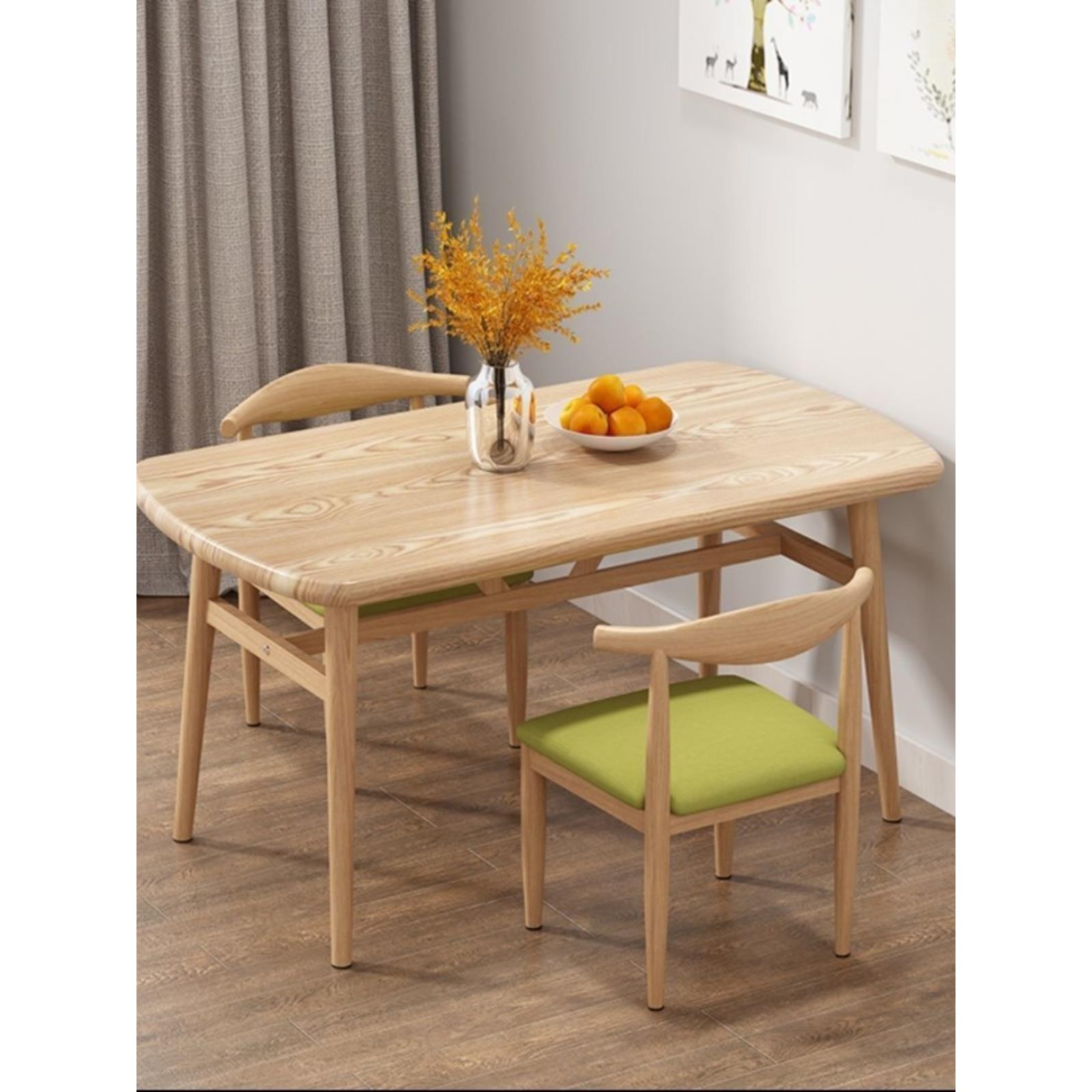 北欧餐桌椅组合现代简约小户型吃饭桌饭店咖啡店奶茶店长方形桌椅