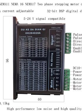 20/28/35/36/39/42步进电机驱动器 2A DC6-30V 低噪音 200细分