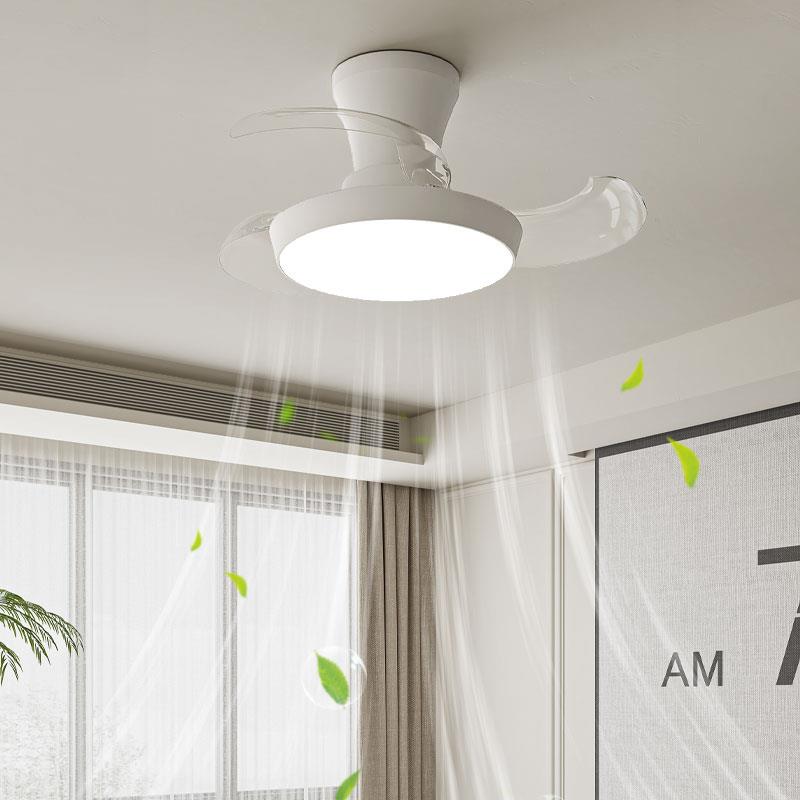 隐形风扇灯卧室吸顶灯2025年新款简约现代静音电扇一体餐厅吊扇灯