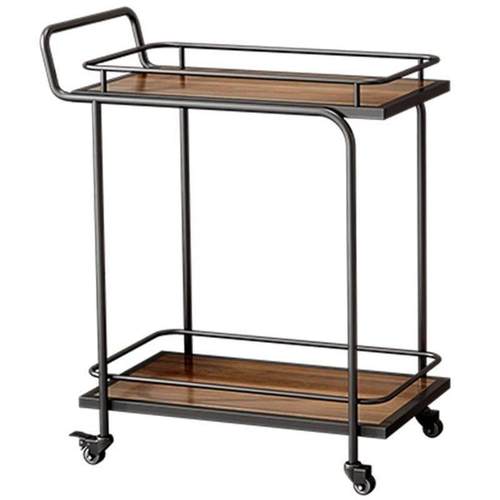 北欧移动小推车推车高档酒店酒水家用金色ktv铁艺餐车餐厅