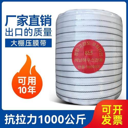 一件耐用大棚配件压膜线压膜带压膜绳白色防风耐磨防风绳抗老化