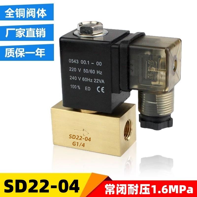 电磁排水阀泄压阀排气阀SD22-04耐压1.6MPA 16bar AC220V DC24V