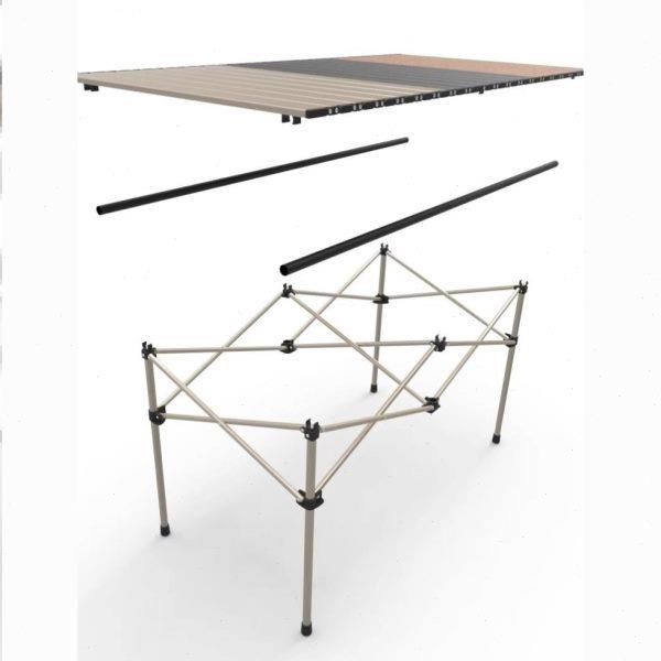 户外露营折叠桌摆摊车蛋卷桌面板支撑架横杆钢管棍子梁零配件大全