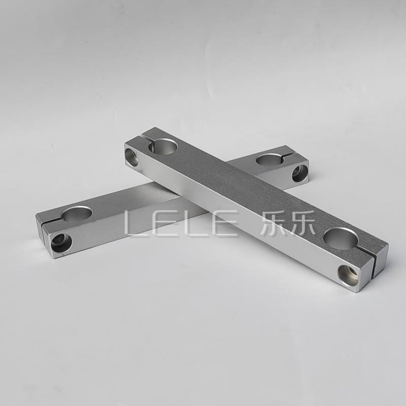 光轴加长型平行支柱固定夹同径光轴固定块同方向圆管铝制锁紧固定