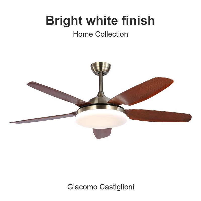 Flower Ones新款中古美式吊扇高端客厅餐厅静音复古电风扇一体灯