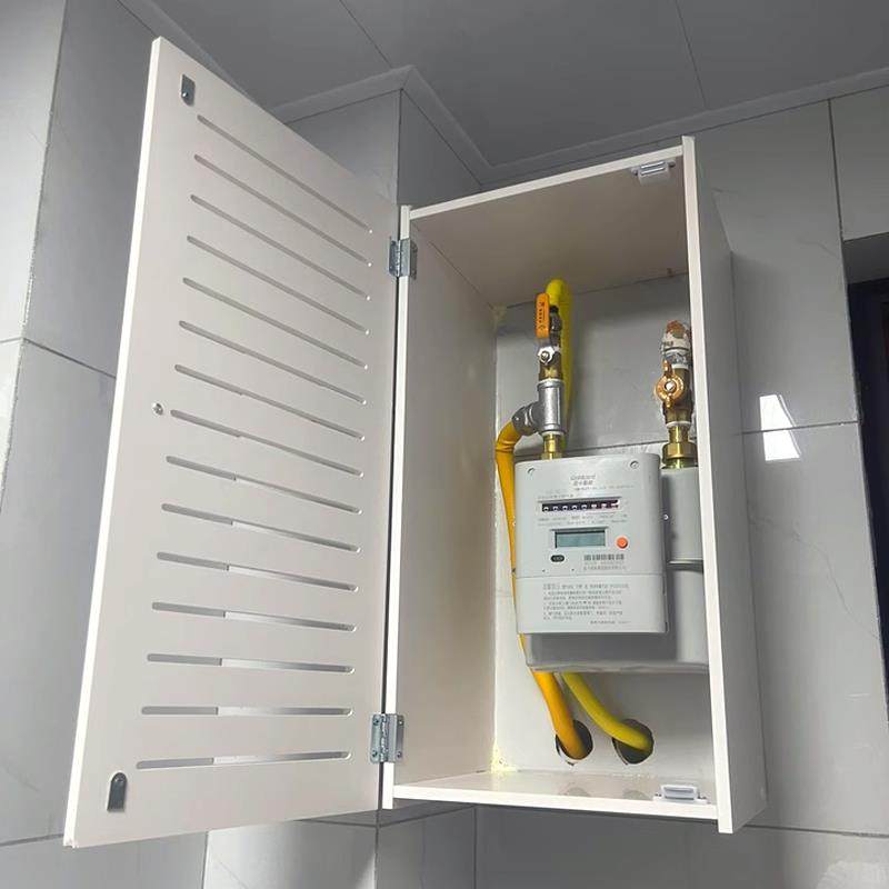 定制天然气表遮挡箱免打孔水表电表管道装饰柜子厨房煤气表遮丑罩