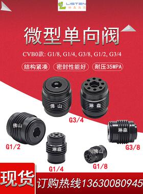 液压内置单向微型阀插装埋入cvb0g1/4旋入式阀芯高压意大利vis