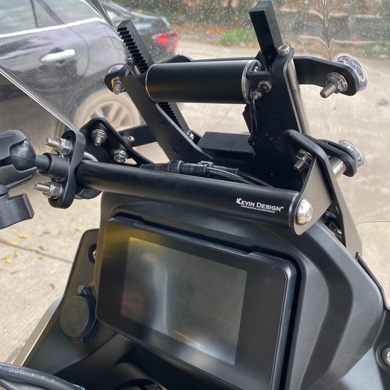 凯越500 525X400X改装碳纤维扩展杆手机铝合金导航挡风多功能支架