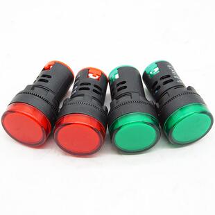 LED指示灯信号PLC运动控制柜电子电气电控箱配件24v直径22mm红